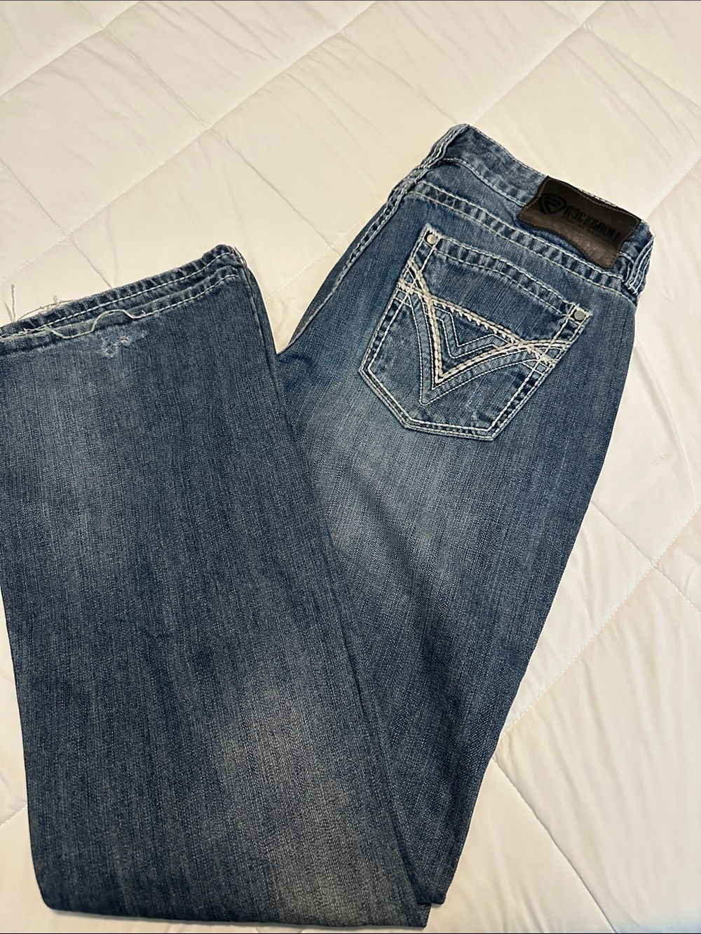 Rock & Republic Men's Medium Blue Bootcut Jeans